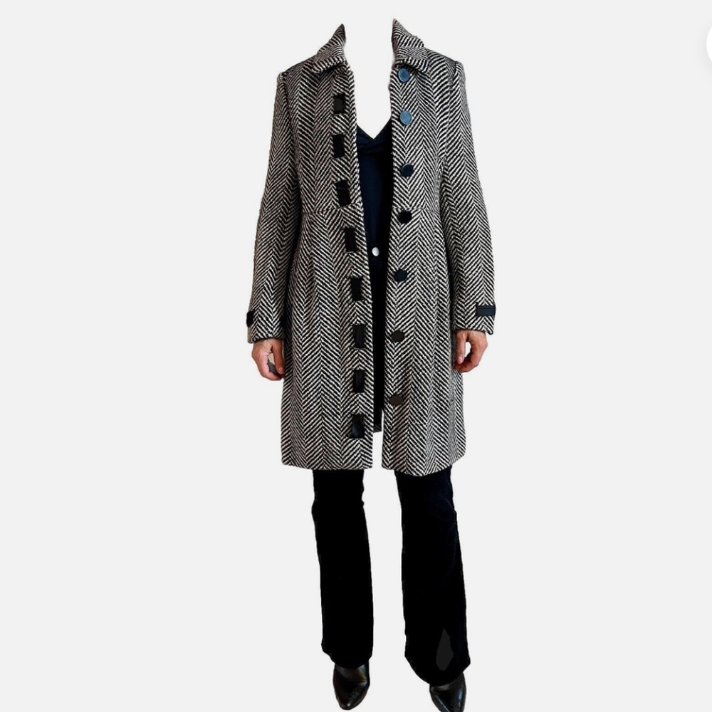 Robert Rodrigues Tweed Wool Coat, Size 2 View 4